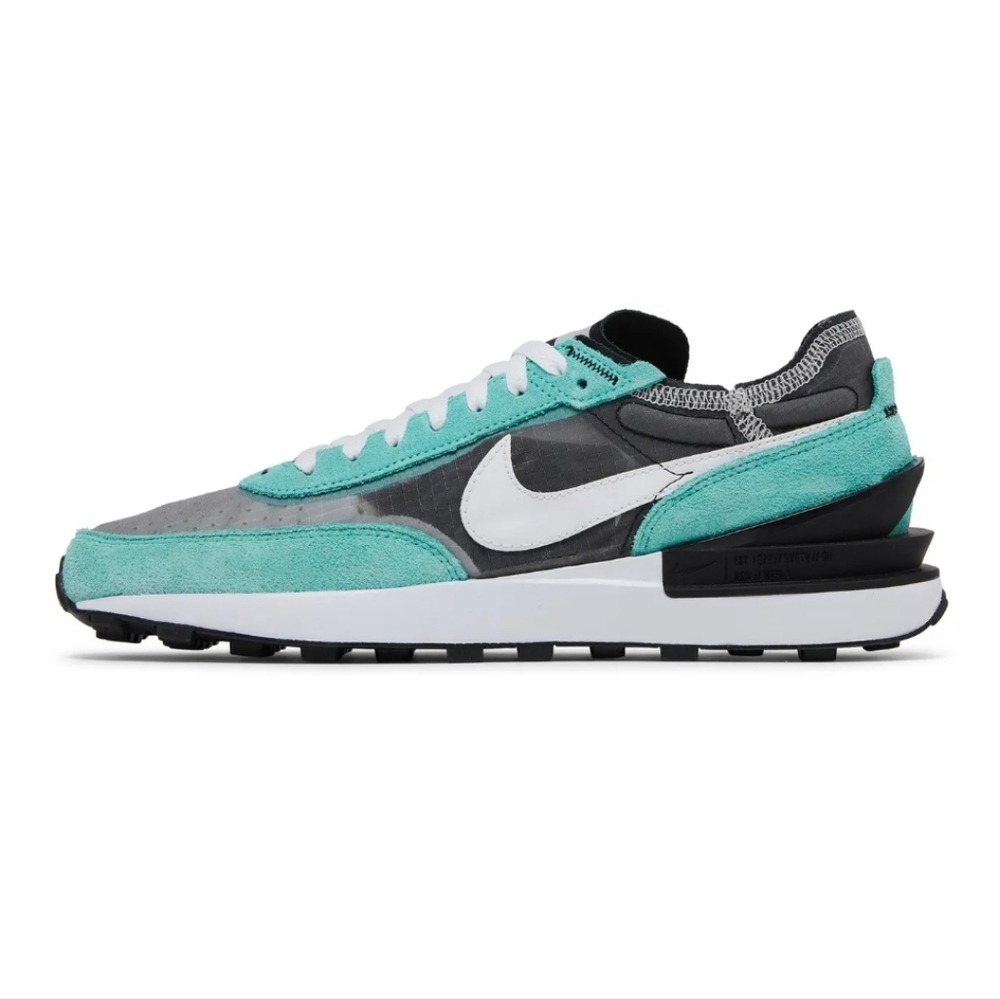 Nike Waffle One Teal & Black Running Shoes 9 - Picture 13 of 15
